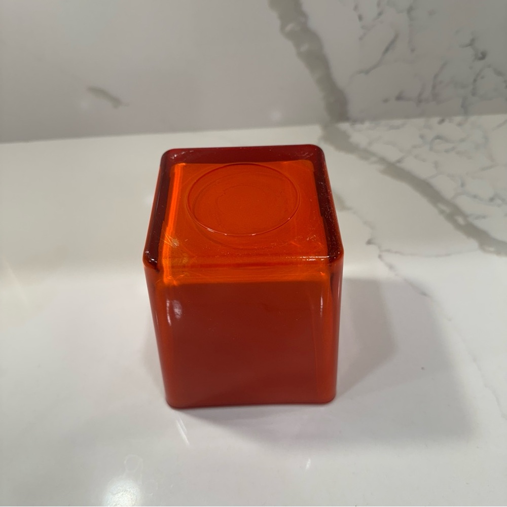 Orange Glass Vase - Picture 5 of 5